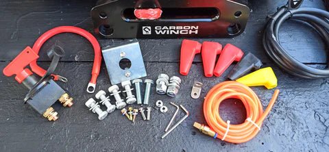 Buying the right winch will make it easier to install-Does it come with all the little extras? - Carbon Offroad