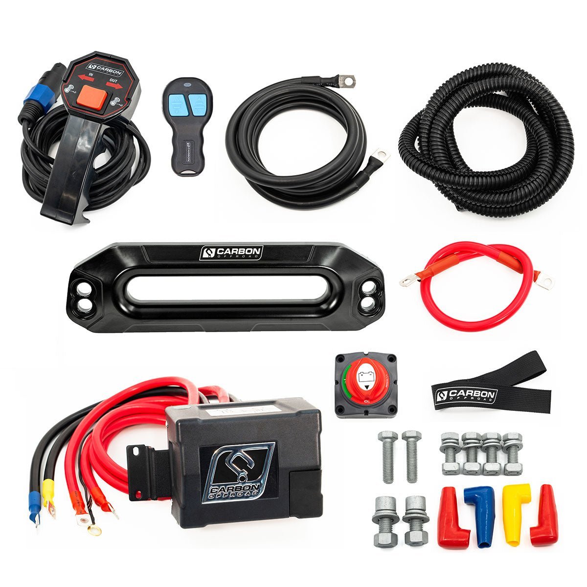 Carbon Winch Accessory Kit 24V - Carbon Offroad USA