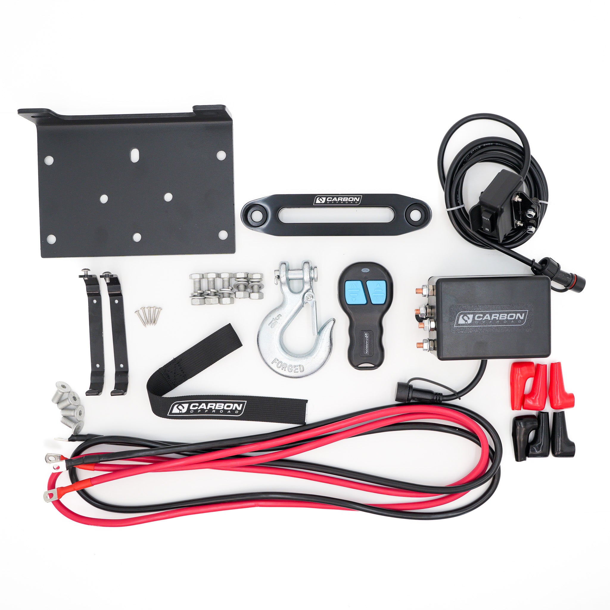 Image of Carbon Offroad 6000lb ATV - Small 4X4 Winch 24V