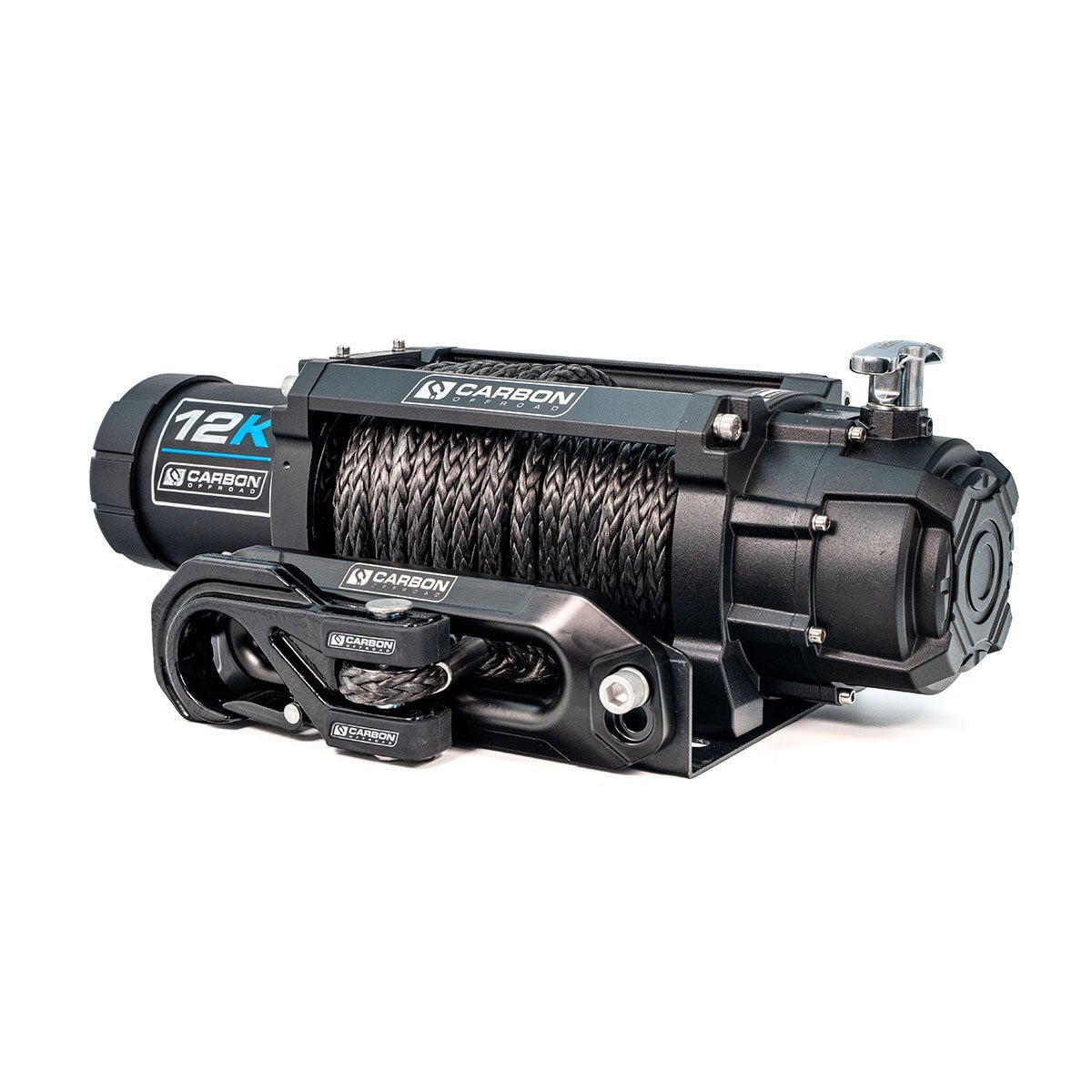 Image of Carbon 12K - 12000lb Winch V3X with MegaPro Hook - Carbon Offroad USA