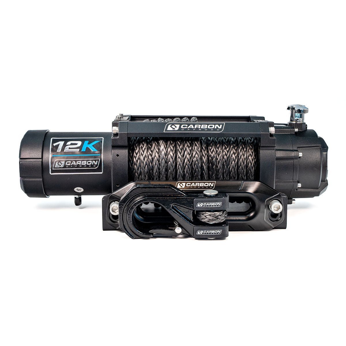 Carbon 12K - 12000lb Winch V3X with MegaPro Hook - Carbon Offroad USA