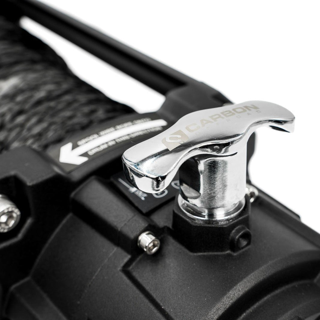 Image of Carbon 12K - 12000lb Winch V3X with MegaPro Hook - Carbon Offroad USA