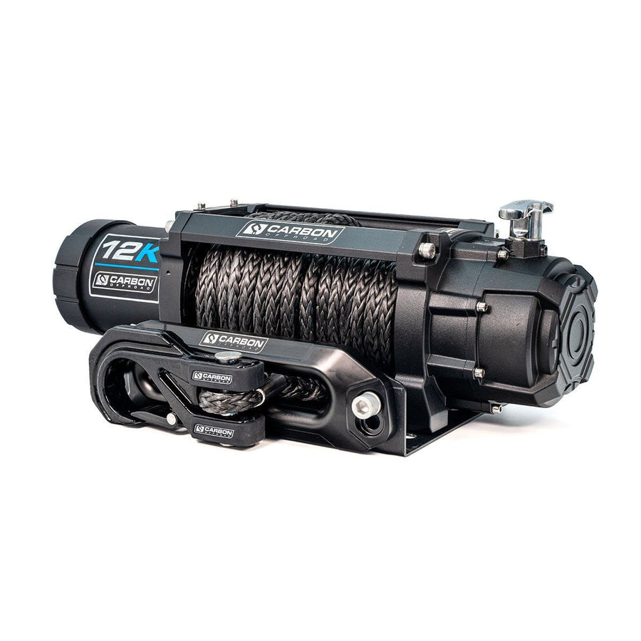 Carbon 12K - 12000lb Winch V3X with MegaPro Hook - Carbon Offroad USA