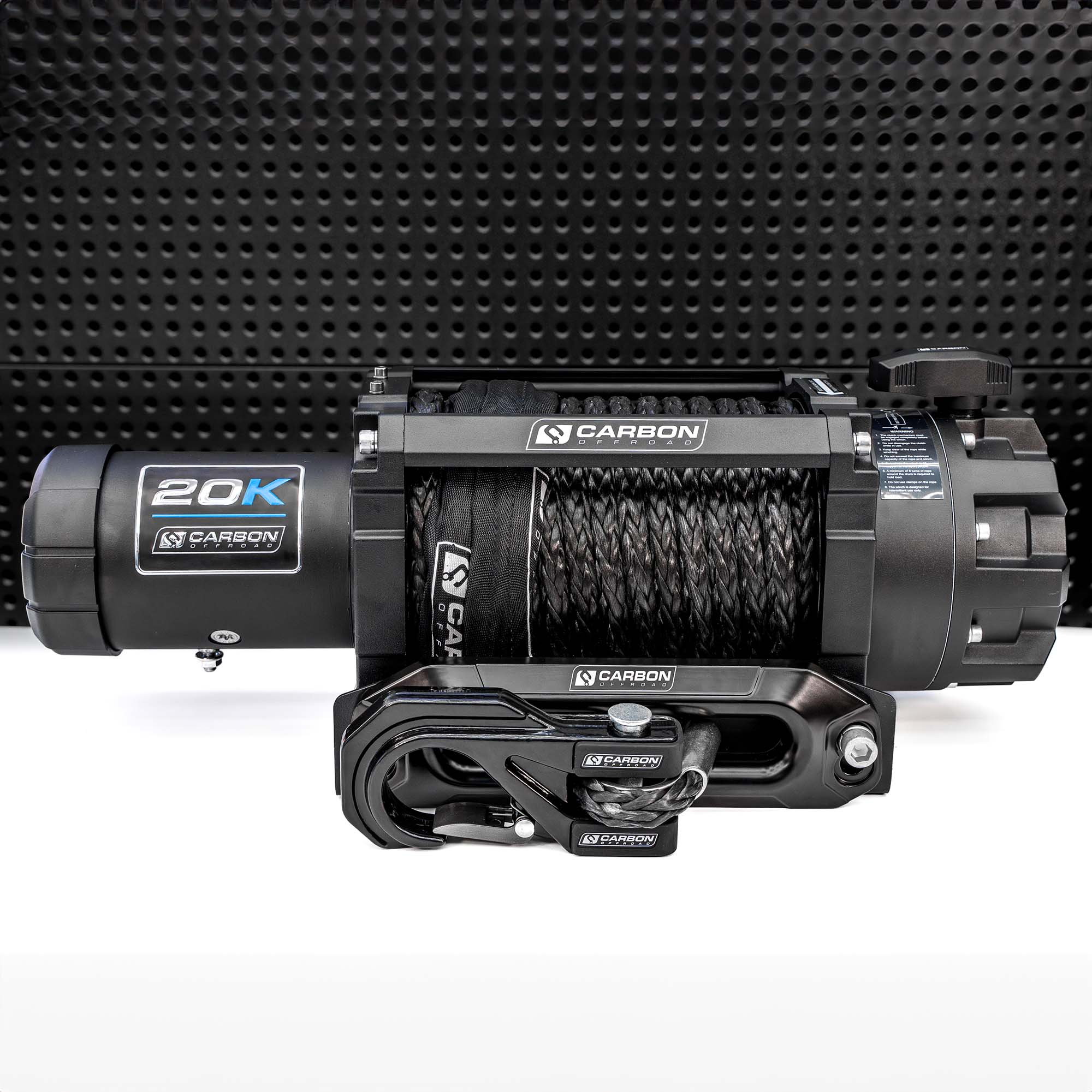 Image of Carbon Scout Pro - 20000lb Extreme Duty Truck Winch - Carbon Offroad USA