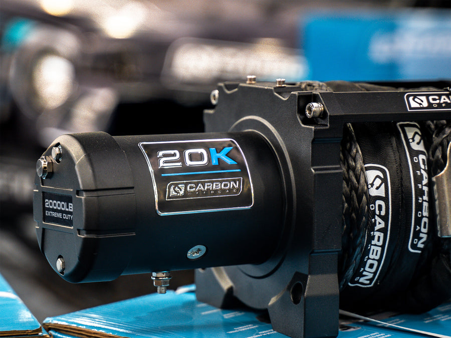 Carbon Scout Pro - 20000lb Extreme Duty Truck Winch 24V - Carbon Offroad USA