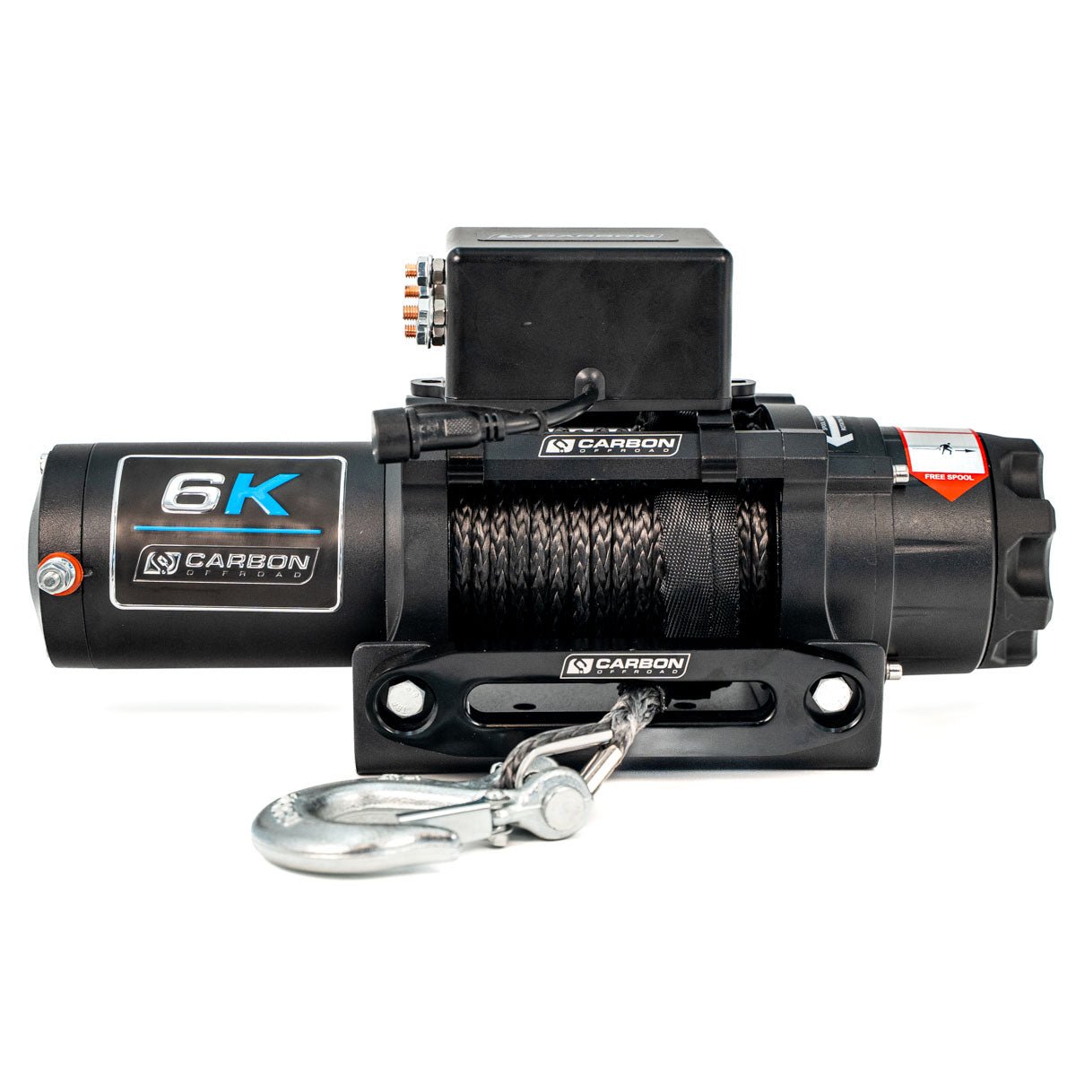 Image of Carbon Offroad 6000lb ATV/Small 4X4 Winch - Carbon Offroad USA