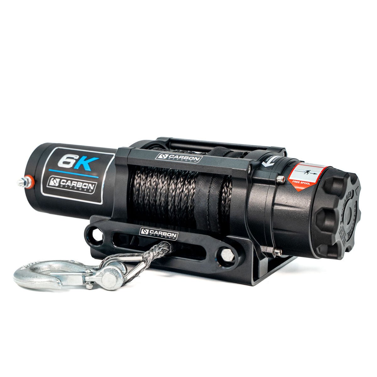 Image of Carbon Offroad 6000lb ATV/Small 4X4 Winch - Carbon Offroad USA