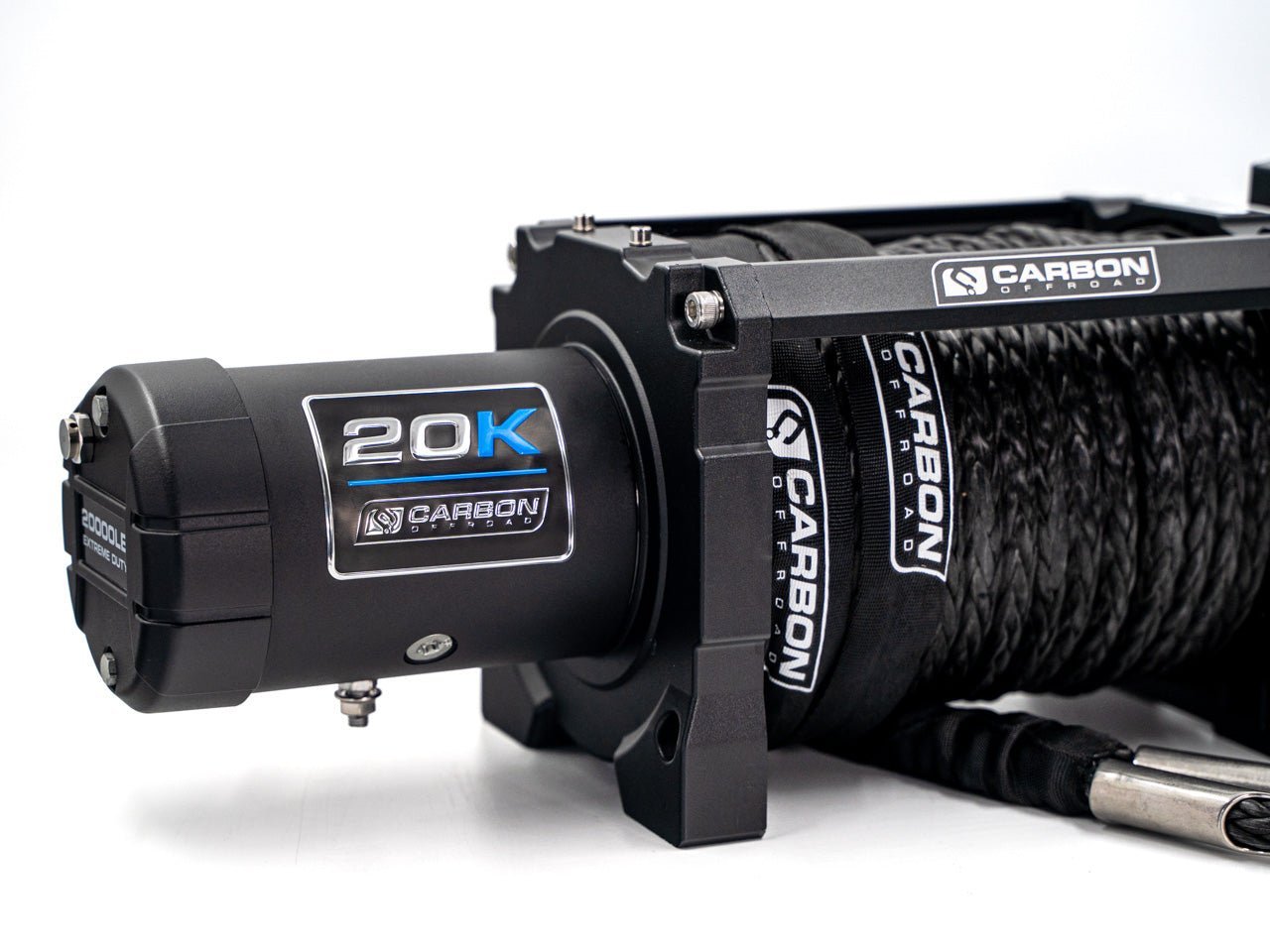 Image of Carbon Scout Pro - 20000lb Extreme Duty Truck Winch 24V - Carbon Offroad USA