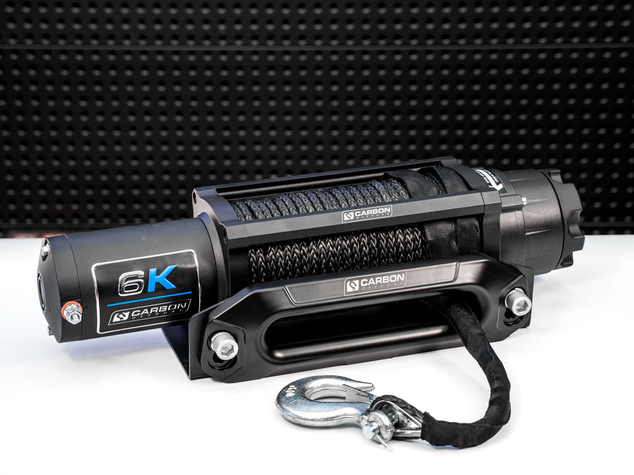 Carbon Offroad Long Drum 6000lb ATV/Small 4X4 Winch - Carbon Offroad USA