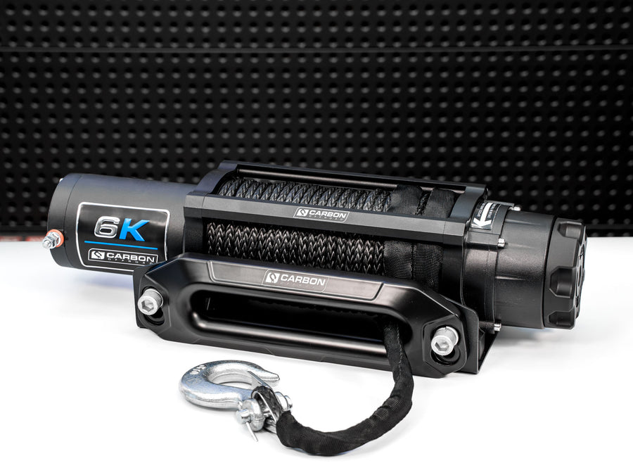 Carbon Offroad Long Drum 6000lb ATV/Small 4X4 Winch - Carbon Offroad USA
