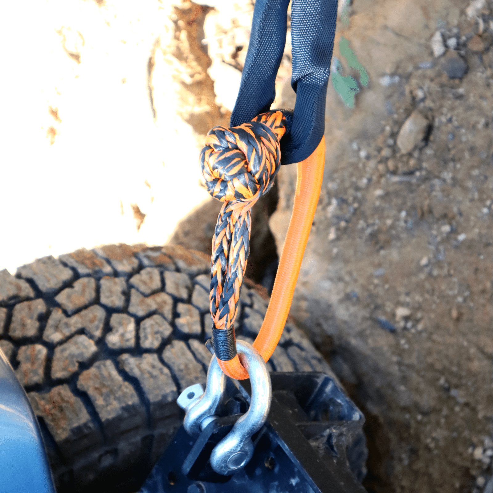 Image of Carbon Offroad Monkey Fist 15T Synthetic Soft Shackle - Carbon Offroad USA