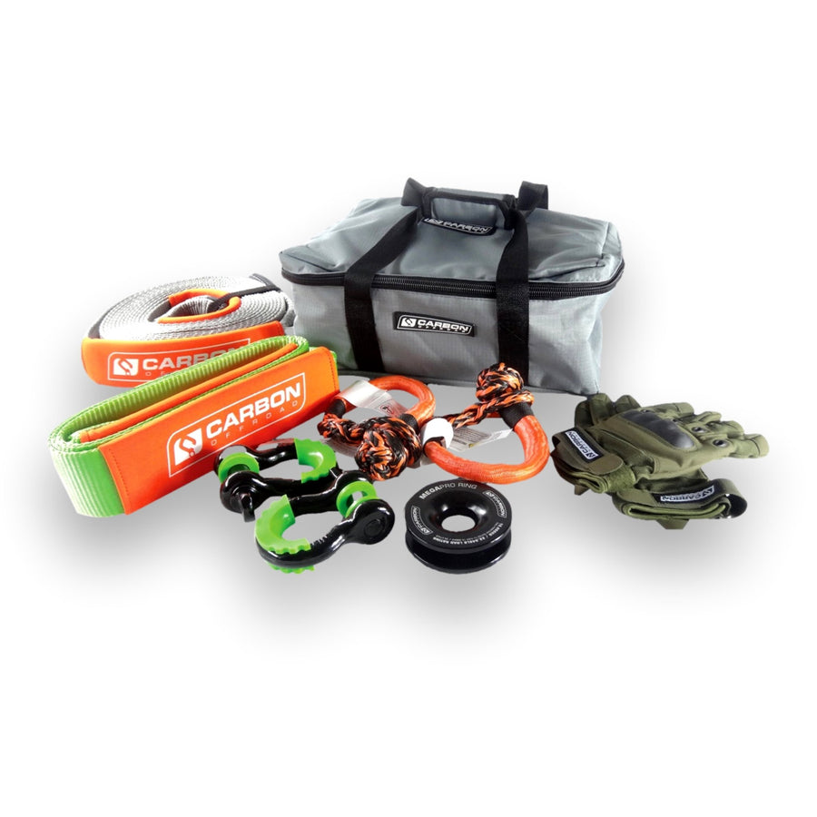 Carbon Offroad Essential Snatch and Winch 4x4 Recovery Kit - Carbon Offroad USA