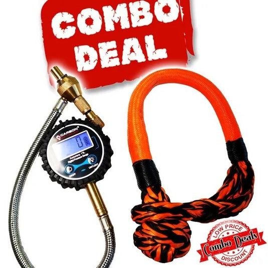Carbon Digital Tyre Deflator and Soft Shackle Combo Deal - Carbon Offroad